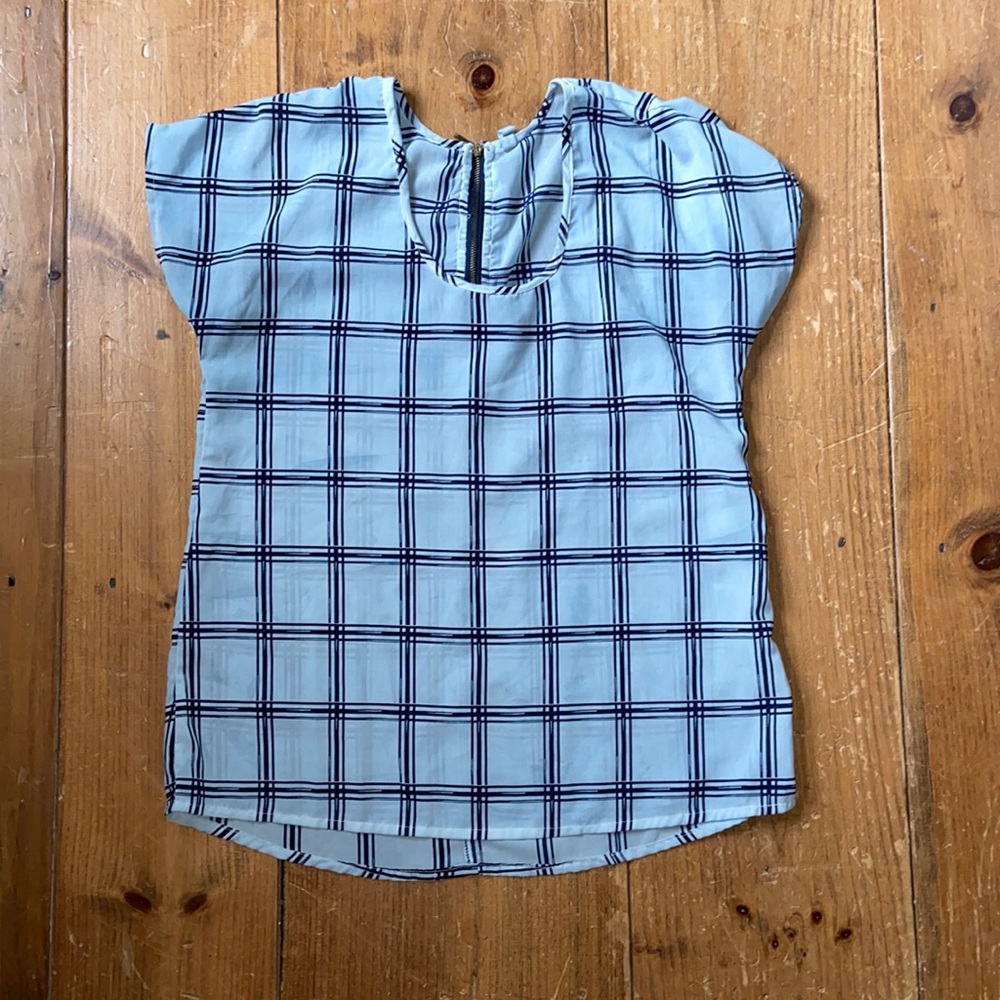 Japna - Blue Plaid Blouse (Size 02)